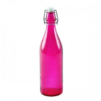 Бутылка с мех крышкой 1литр розовая