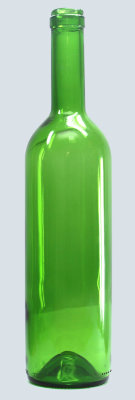 Бутылка стеклянная винная 0.7л, зеленая