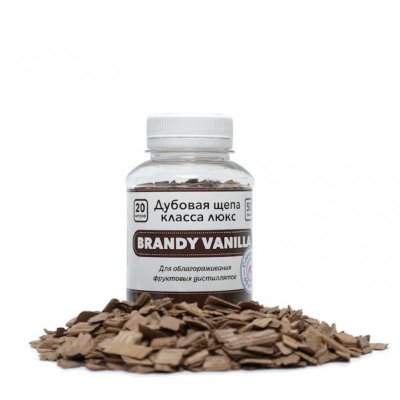 Щепа дубовая Brandy Vanilla, специальный обжиг, 50 грамм (Франция)
